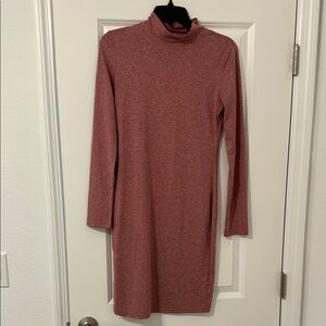 Form Fitting Turtleneck Dress